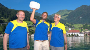 Die Initianten Urs Gander, Pirmin Lussi und Armin Murer (von links) freuen sich auf die Organisation der ersten Nationalturner-Schweizermeisterschaften in Nidwalden, Info anlässlich des Artikels in der LZ vom 28.06.2019